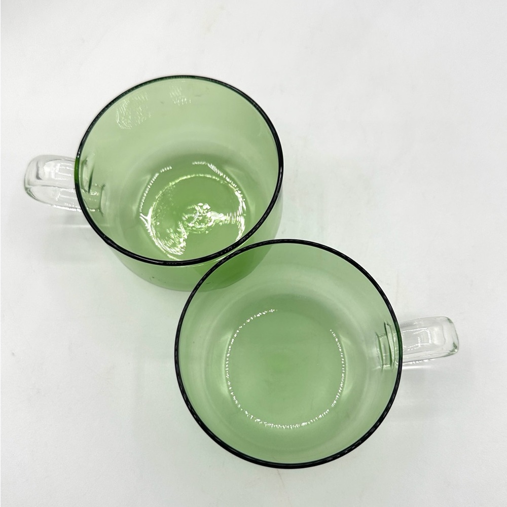 2 Borosilicate Green tinted Tea, Coffee or Espresso Glass cups - Picture 5 of 13